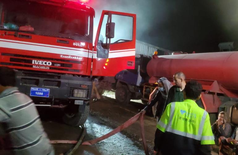 مصدر مسؤول يكشف حجم الأضرار والخسائر في حريق التهم أحد المصانع الغذائية في أمانة العاصمة